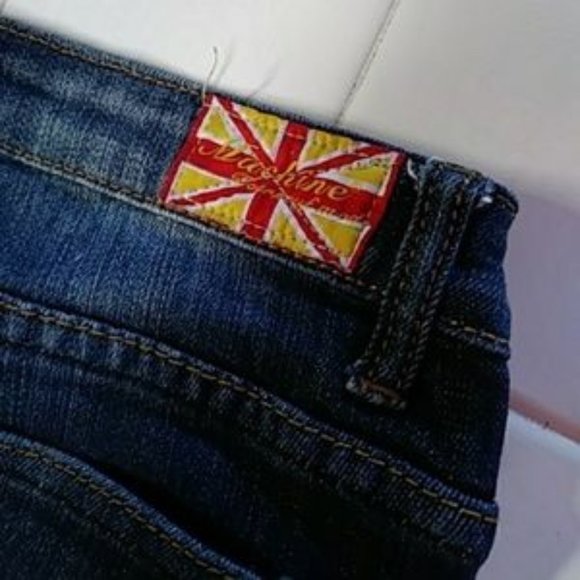 Machine Destroyed Blue Jeans Size 9 - Picture 4 of 8